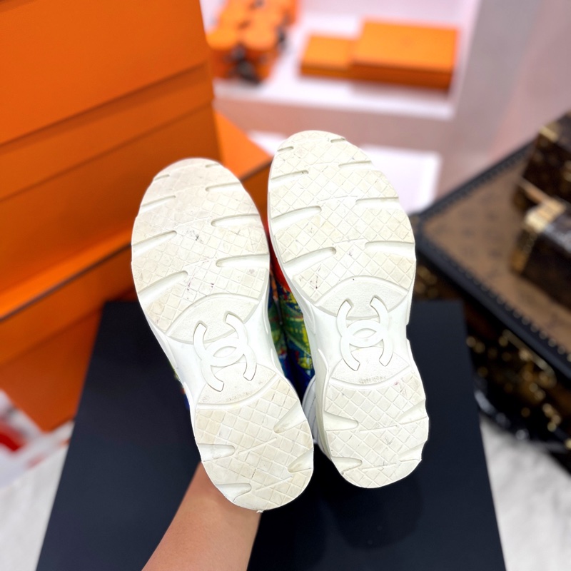 香奈儿CHANEL 拼色编织运动鞋-3