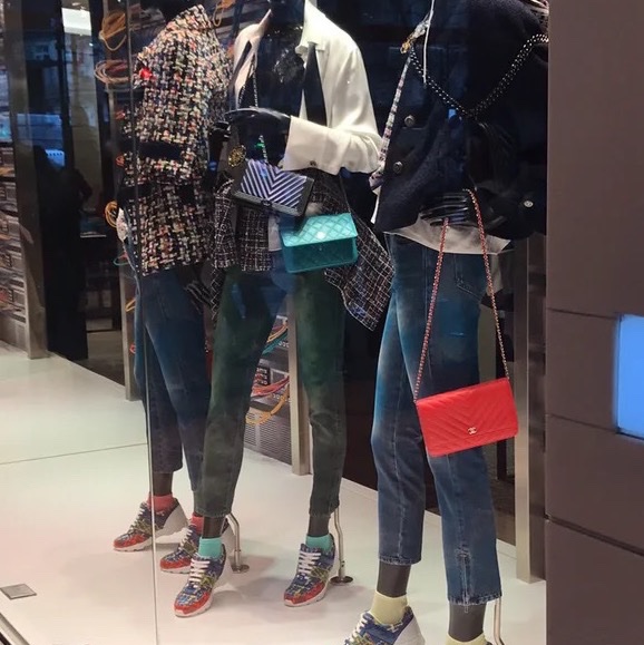 香奈儿CHANEL 拼色编织运动鞋-4