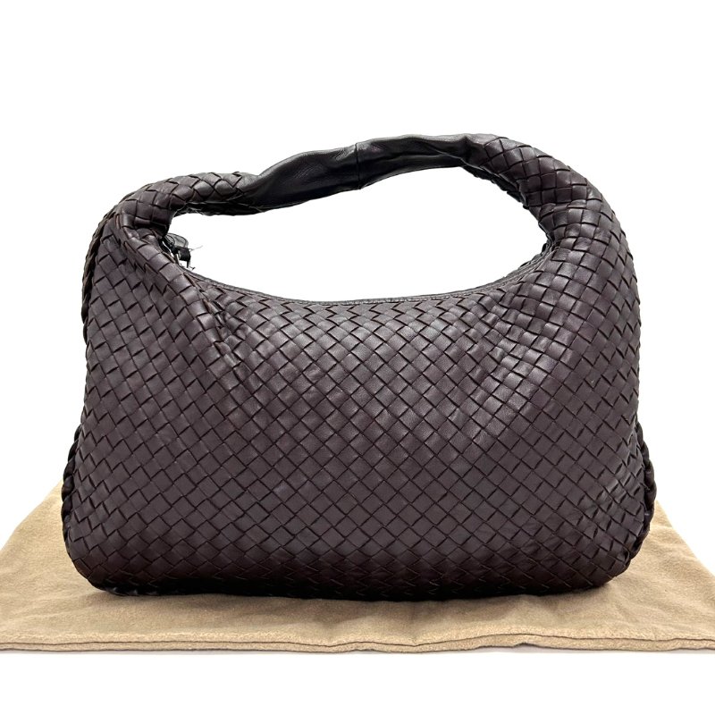 ️BV 棕色經典編織hobo手提肩背和尚包 38*24*4 98新配件塵袋-3