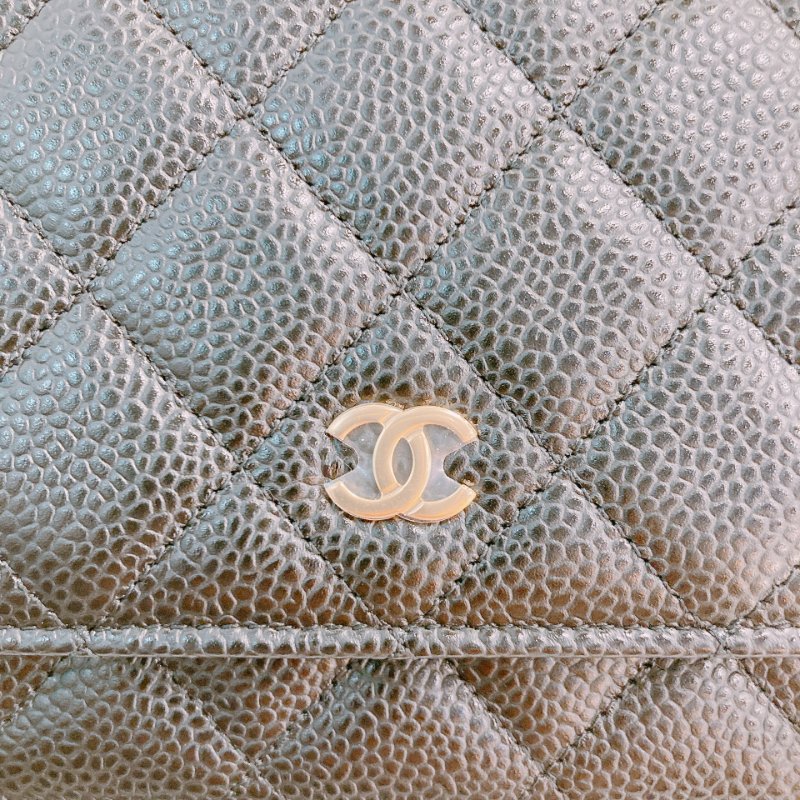 MS0674 Chanel 香奈兒 經典 鏈條錢包 魚子醬牛皮 荔枝紋 黑色 金扣 晶片款 Classic Wallet On Chian Grained Calfskin Caviar Black x GHW-11