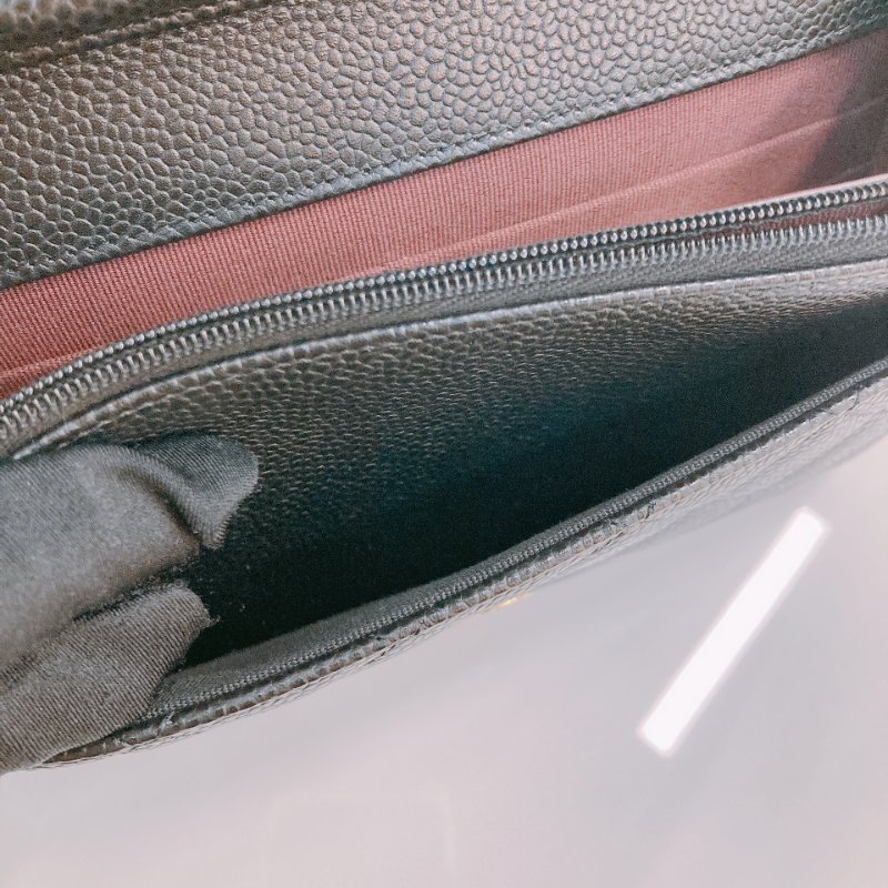 MS0674 Chanel 香奈兒 經典 鏈條錢包 魚子醬牛皮 荔枝紋 黑色 金扣 晶片款 Classic Wallet On Chian Grained Calfskin Caviar Black x GHW-16