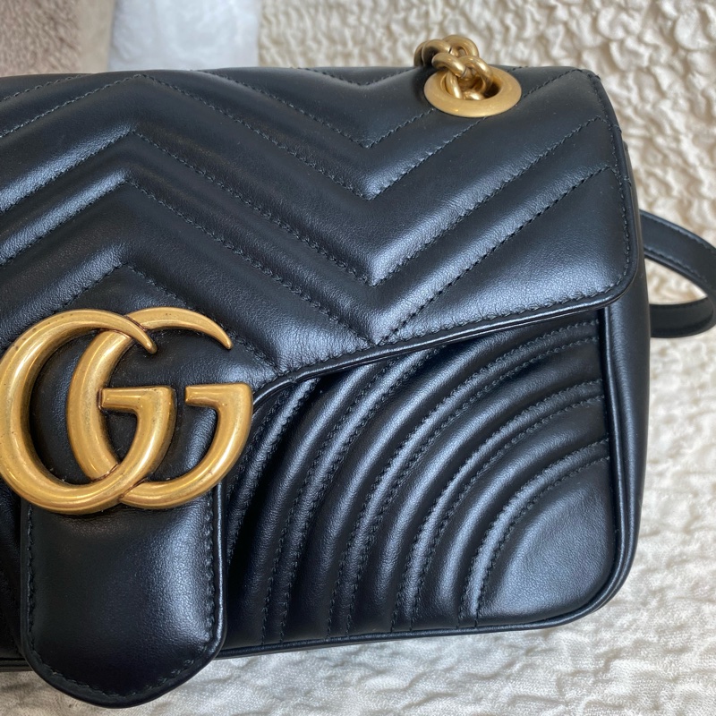 Gucci marmont 中號肩背包 購證全配-3