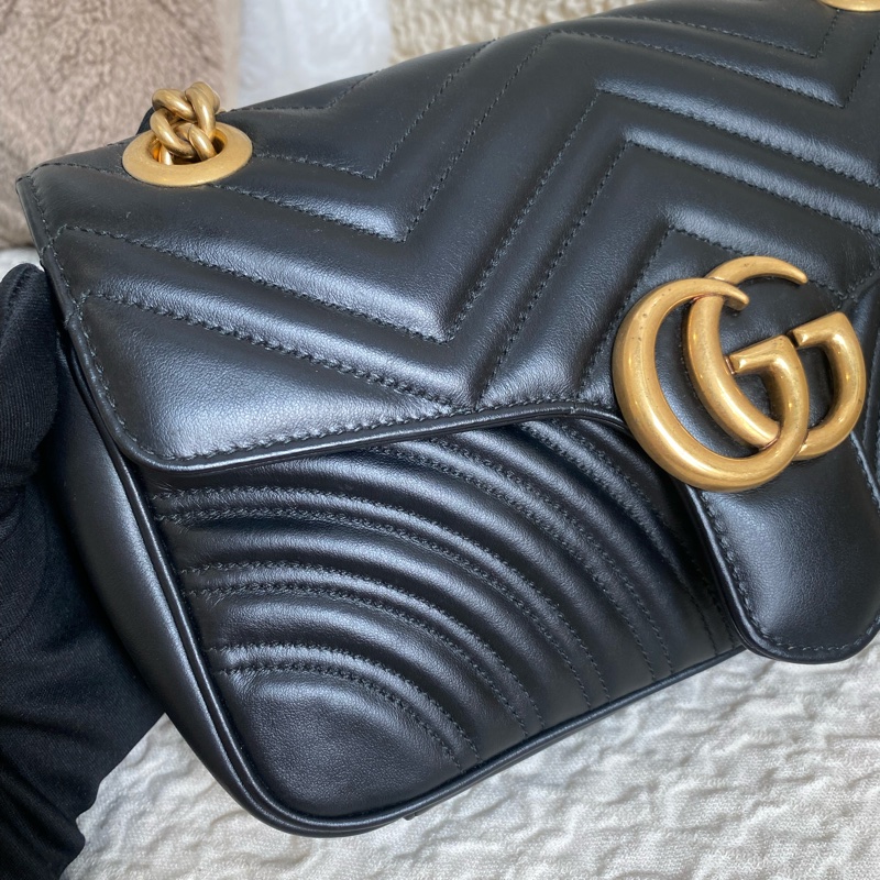 Gucci marmont 中號肩背包 購證全配-4