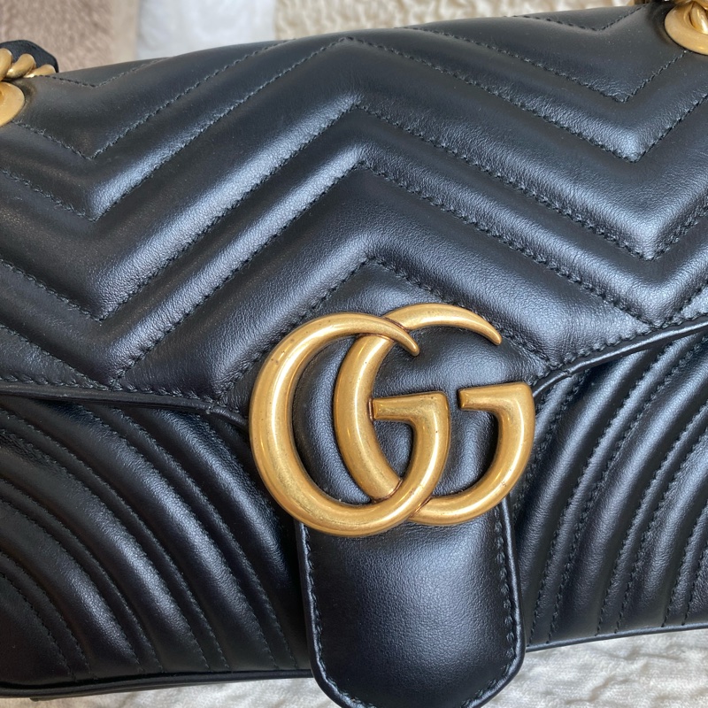 Gucci marmont 中號肩背包 購證全配-5