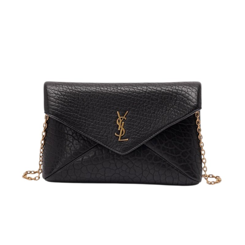 【YSL】SAINT LAURENT Envelope Cassandre 信封 鍊條 肩背包 斜背包 黑色 855569-0