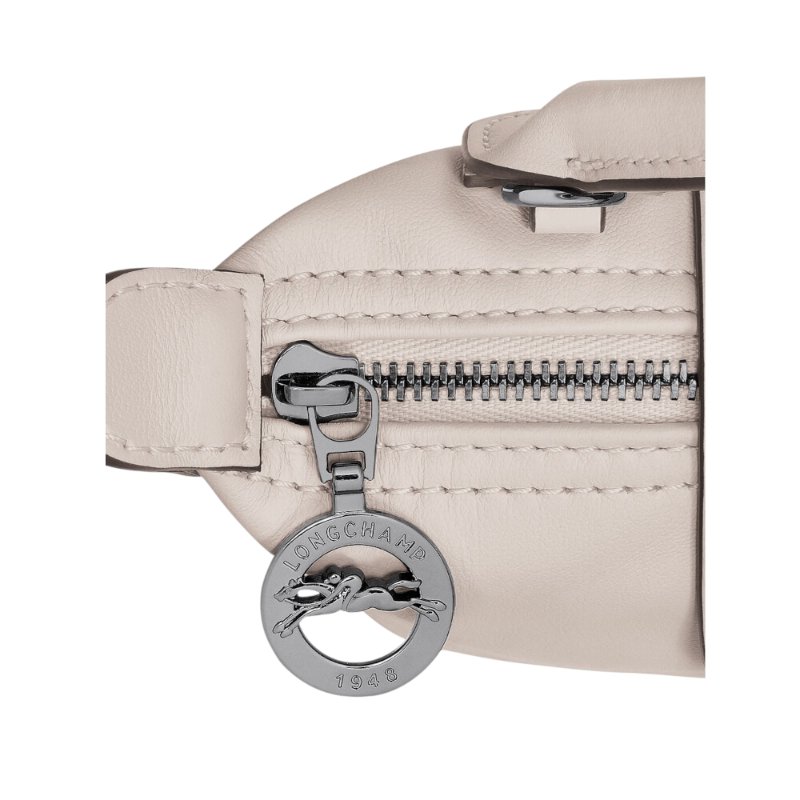 【LONGCHAMP】Le Pliage Xtra XS 迷你 牛皮 手提包 肩背包 斜背包 水餃包 白紙色 34205987555-2
