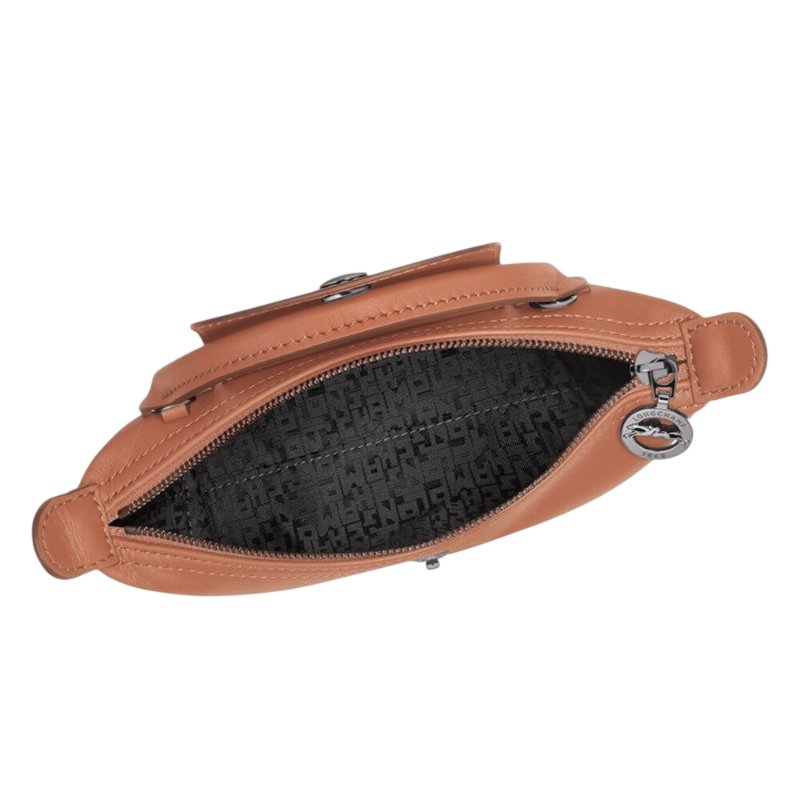 【LONGCHAMP】Le Pliage Xtra XS 迷你 牛皮 手提包 肩背包 斜背包 水餃包 腰果色 34205987M19-3