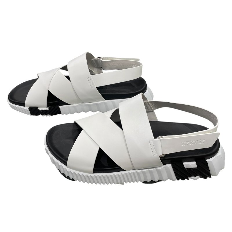 HERMES 愛馬仕 ELECTRIC 涼鞋 皮革 白色 #44-1