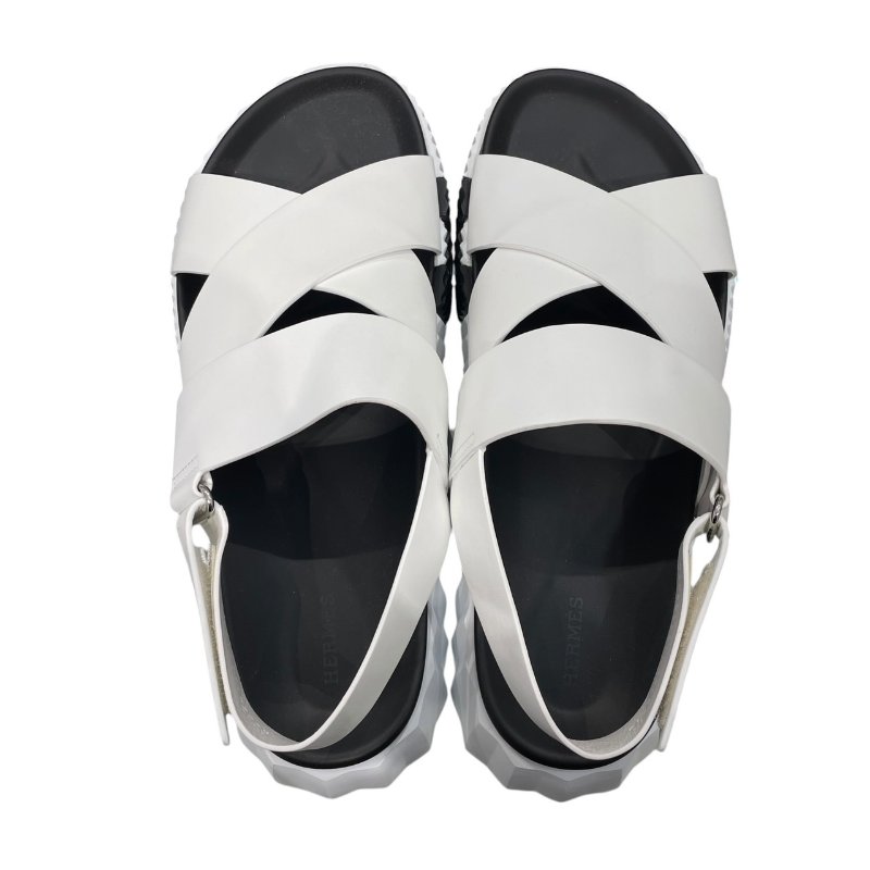 HERMES 愛馬仕 ELECTRIC 涼鞋 皮革 白色 #44-3