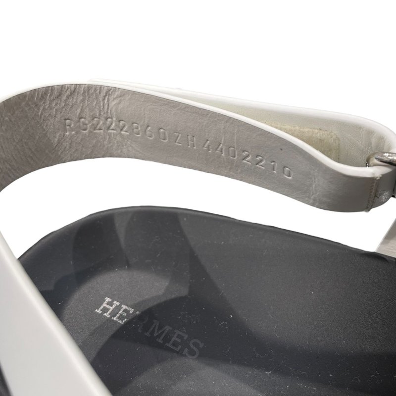 HERMES 愛馬仕 ELECTRIC 涼鞋 皮革 白色 #44-8