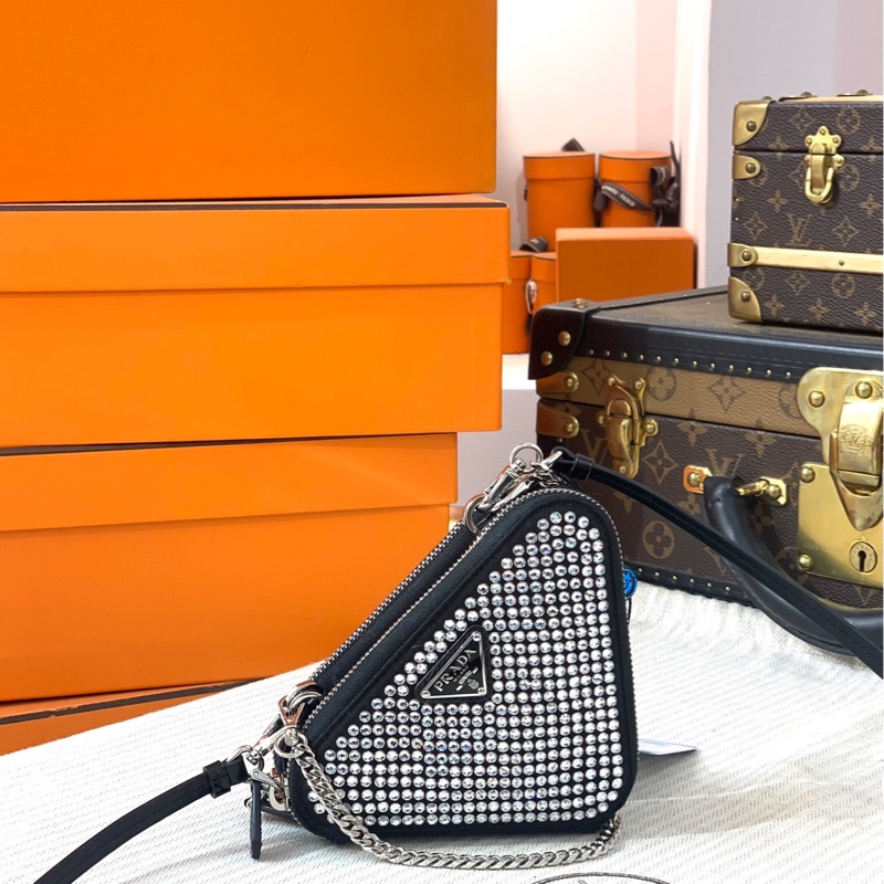 Prada双子水晶三角包-0