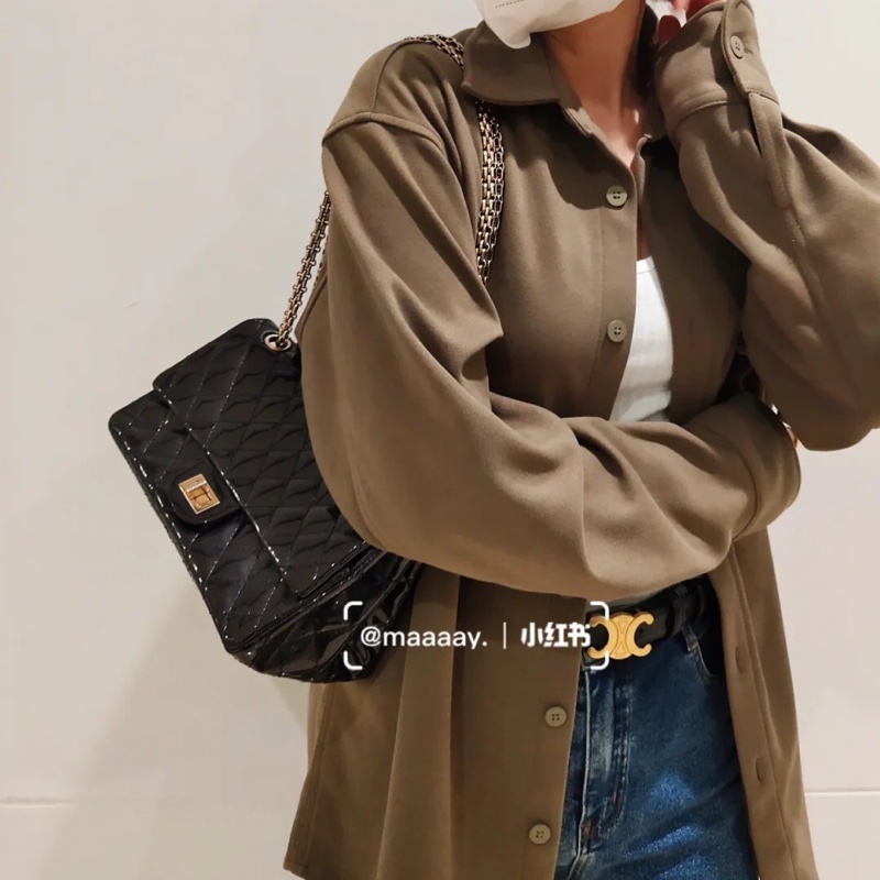 Chanel漆皮2.55中号-5