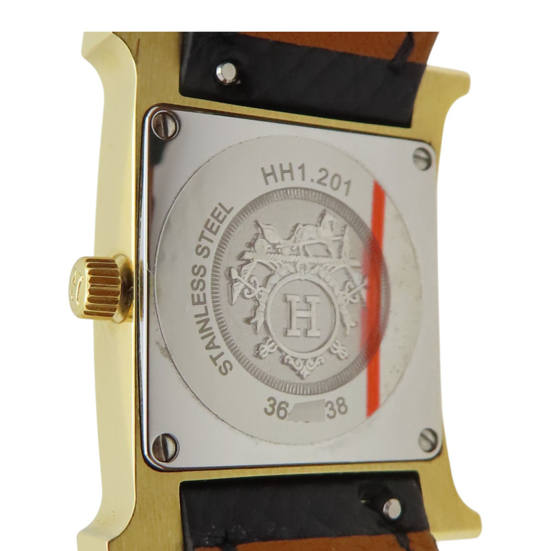白色錶盤 黑色皮帶 Heure H 腕錶【HERMES 愛馬仕】-7
