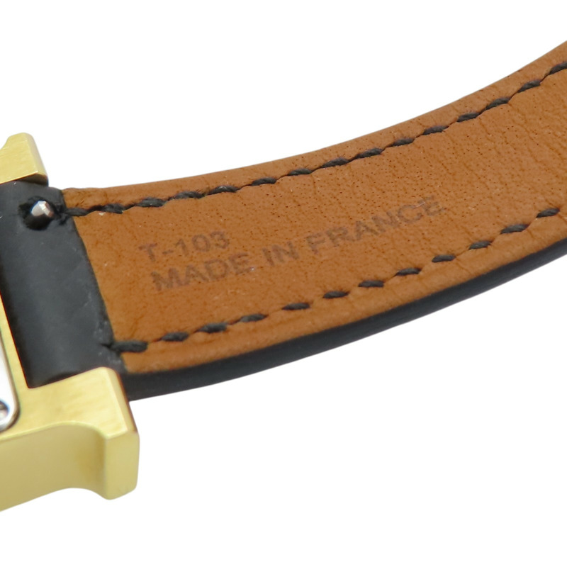 白色錶盤 黑色皮帶 Heure H 腕錶【HERMES 愛馬仕】-12