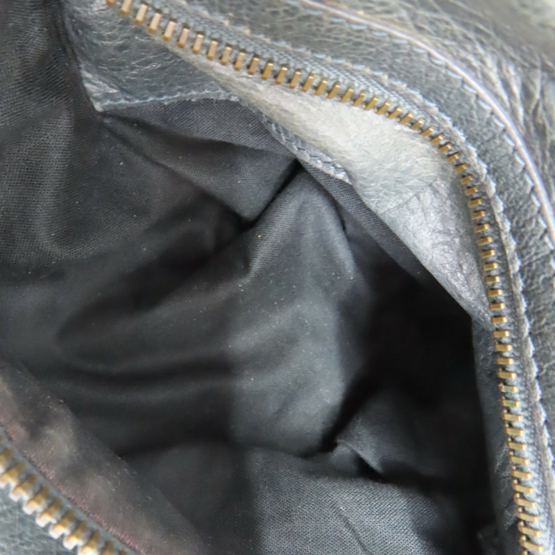 灰綠色 山羊皮 Classic Velo 機車包 肩背包【BALENCIAGA 巴黎世家】 235216-3