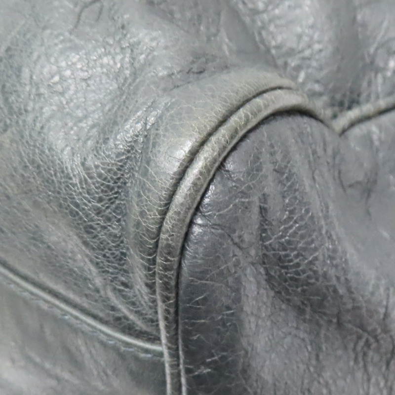 灰綠色 山羊皮 Classic Velo 機車包 肩背包【BALENCIAGA 巴黎世家】 235216-12