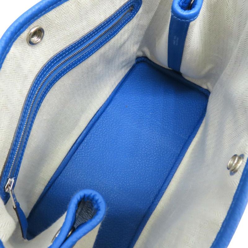 藍色 牛皮 Garden Party 30CM 手提包 C刻【HERMES 愛馬仕】-2