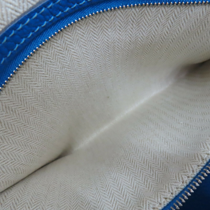 藍色 牛皮 Garden Party 30CM 手提包 C刻【HERMES 愛馬仕】-3