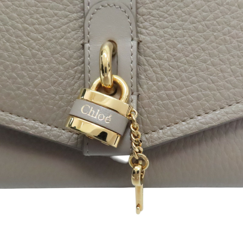 卡其色 牛皮 ABY 鎖頭WOC 鍊帶肩背包【Chloe 克羅伊】 CHC20SP314-7