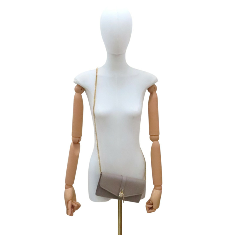 卡其色 牛皮 ABY 鎖頭WOC 鍊帶肩背包【Chloe 克羅伊】 CHC20SP314-8