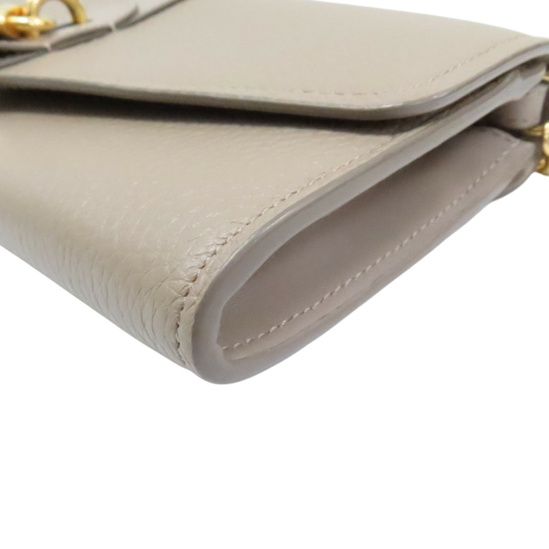 卡其色 牛皮 ABY 鎖頭WOC 鍊帶肩背包【Chloe 克羅伊】 CHC20SP314-10