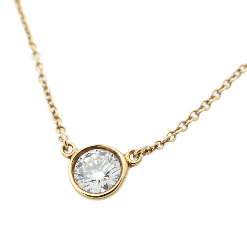 TIFFANY＆CO 18K黃金By The Yard Necklace鑽石手鏈-3