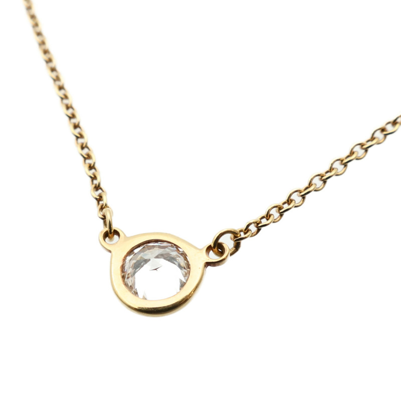 TIFFANY＆CO 18K黃金By The Yard Necklace鑽石手鏈-4