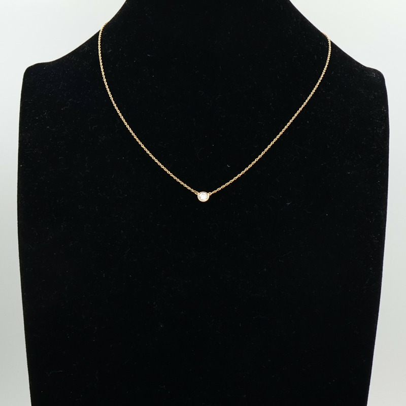 TIFFANY＆CO 18K黃金By The Yard Necklace鑽石手鏈-8