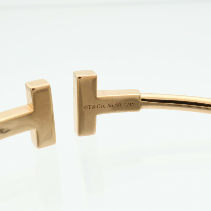 TIFFANY&CO 18K玫瑰金T Wire Diamond Bangle鑽石手鐲-2