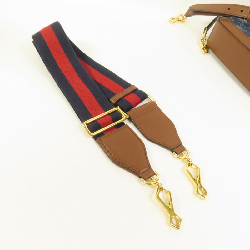 GUCCI Denim Horsebit 1955 Small肩背袋-8