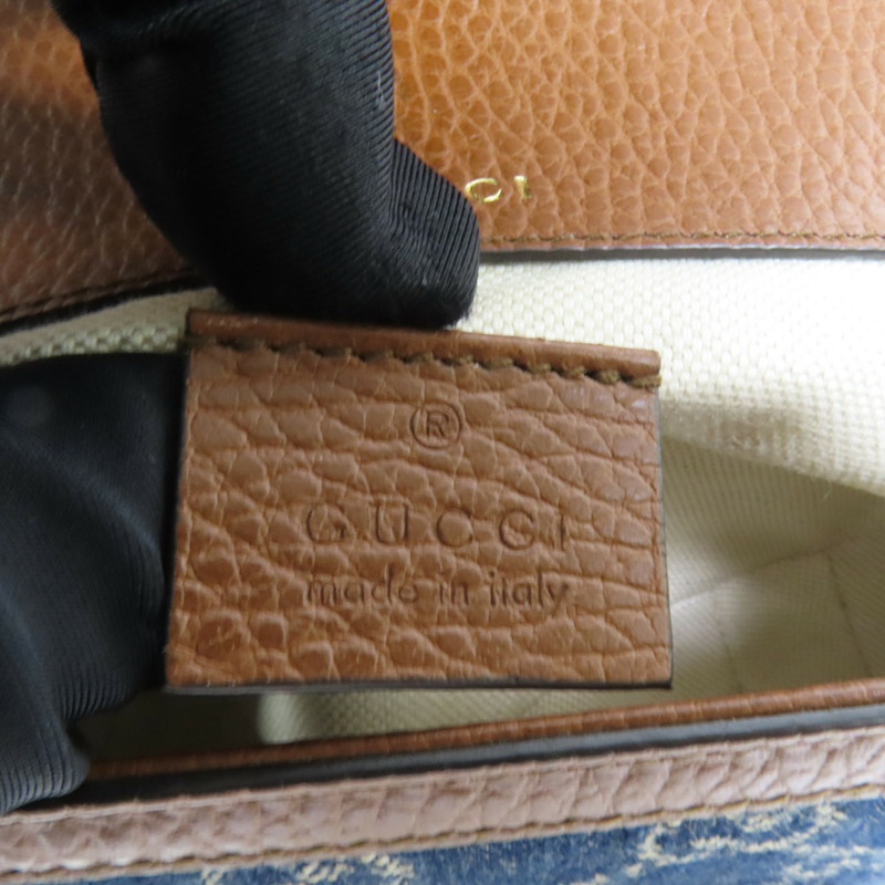 GUCCI Denim Horsebit 1955 Small肩背袋-10