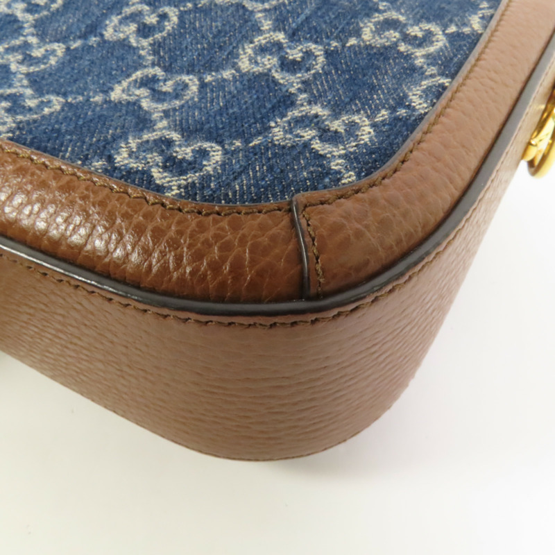 GUCCI Denim Horsebit 1955 Small肩背袋-17