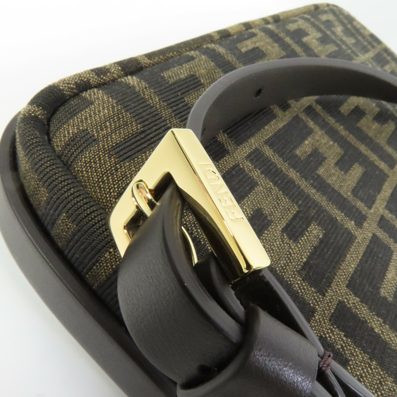 FENDI 帆布Simply Fendi Mini肩背袋-6