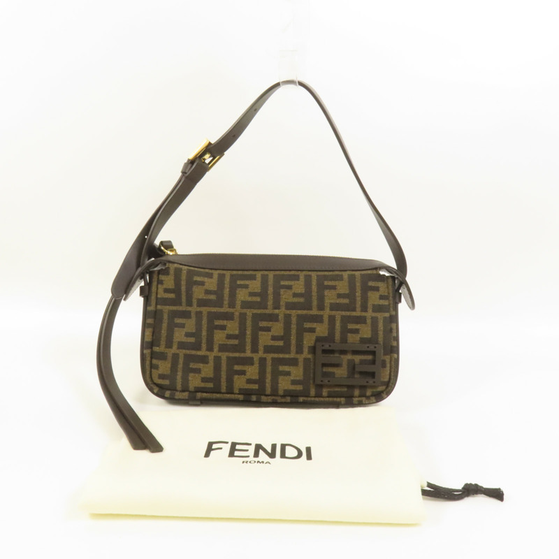 FENDI 帆布Simply Fendi Mini肩背袋-10