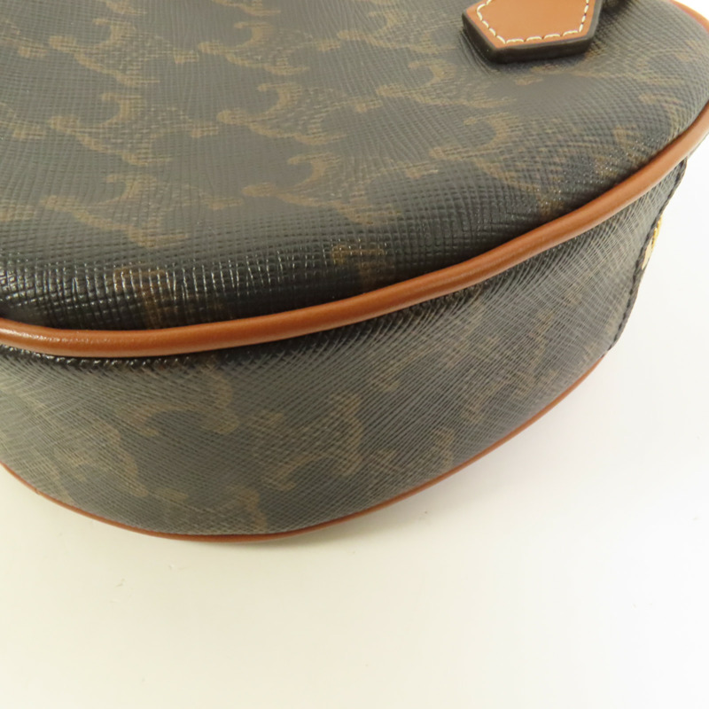 CELINE 塗層帆布Triomphe Heart肩背袋-10