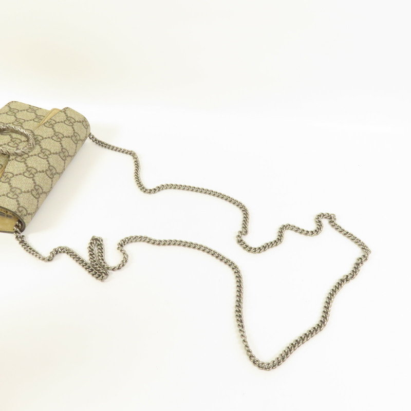 GUCCI 塗層帆布Dionysus GG Super Mini肩背袋-4