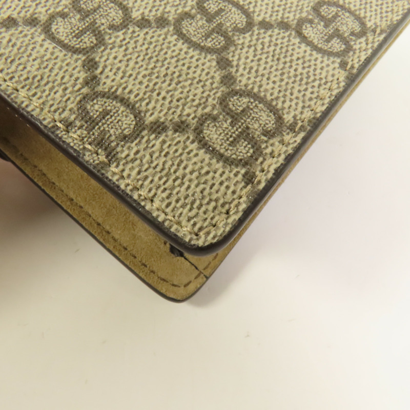 GUCCI 塗層帆布Dionysus GG Super Mini肩背袋-11