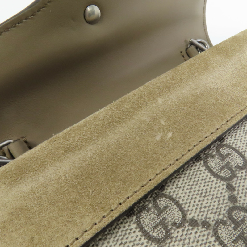 GUCCI 塗層帆布Dionysus GG Super Mini肩背袋-12