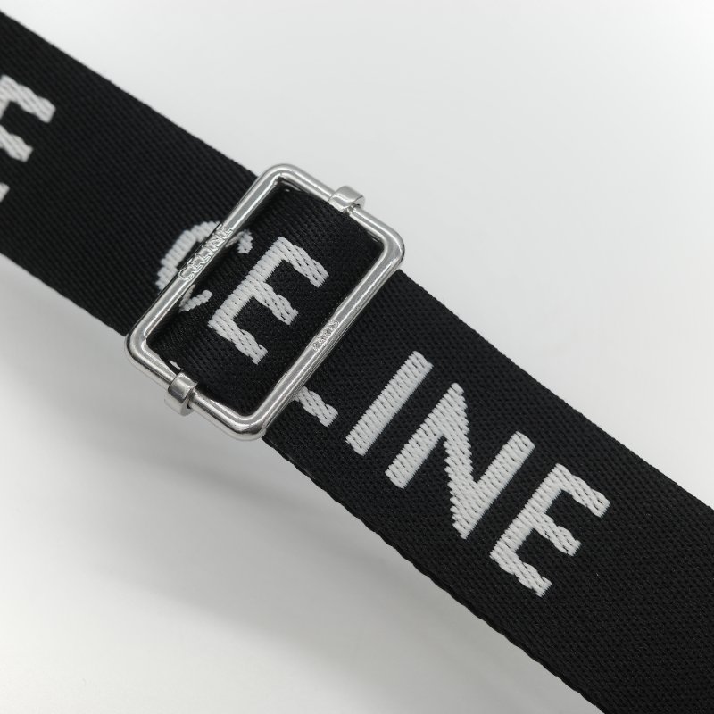 Celine 思琳 黑色 經典花紋 帆布背帶 相機包 斜挎包-12