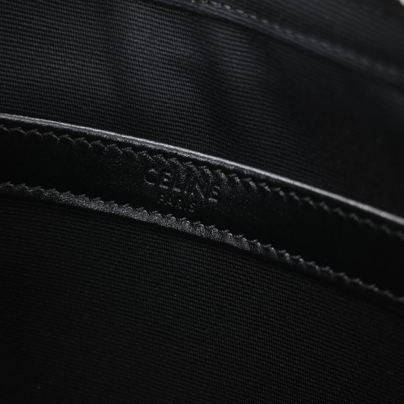 Celine 思琳 黑色 經典花紋 帆布背帶 相機包 斜挎包-16