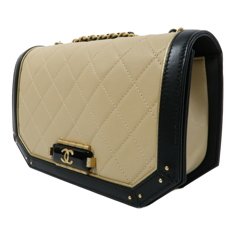 CHANEL 羊皮皮革Chain Shoulder鏈帶肩背袋-2