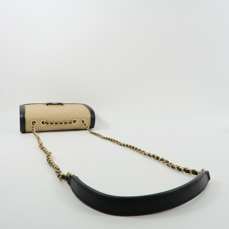 CHANEL 羊皮皮革Chain Shoulder鏈帶肩背袋-9