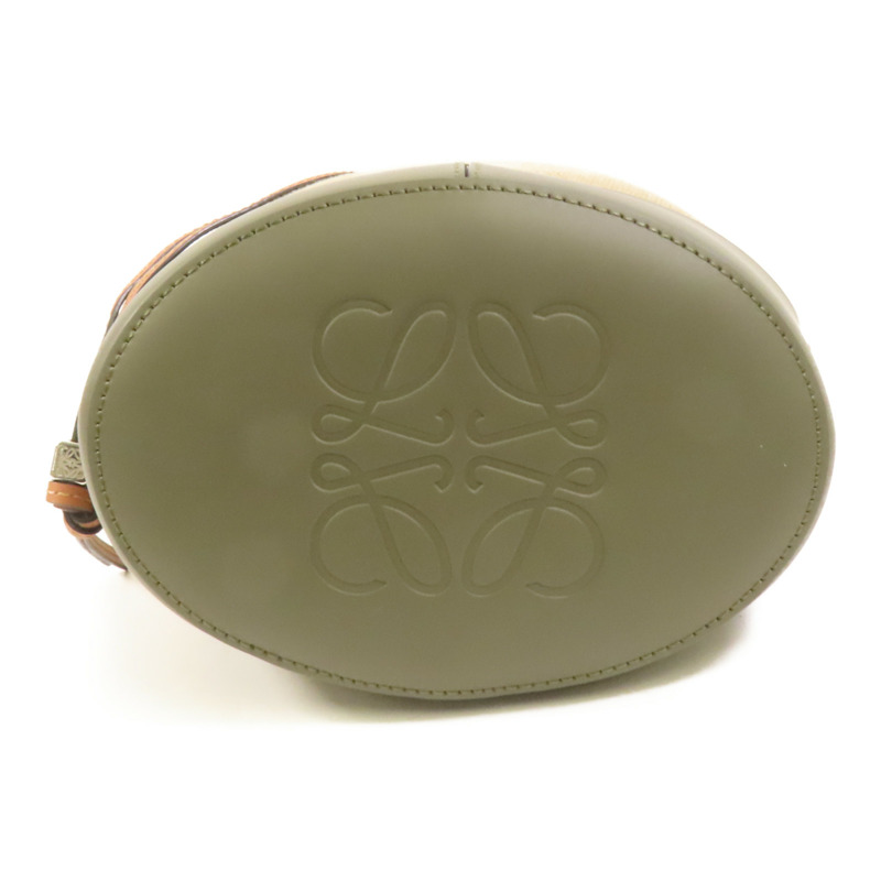 LOEWE 帆布/牛皮皮革Balloon肩背袋-3