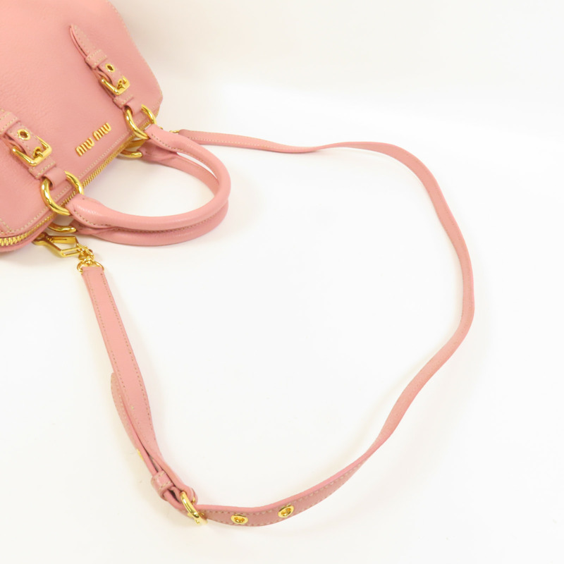 Miu Miu 牛皮皮革2 Way Shoulder手挽肩背兩用袋-4