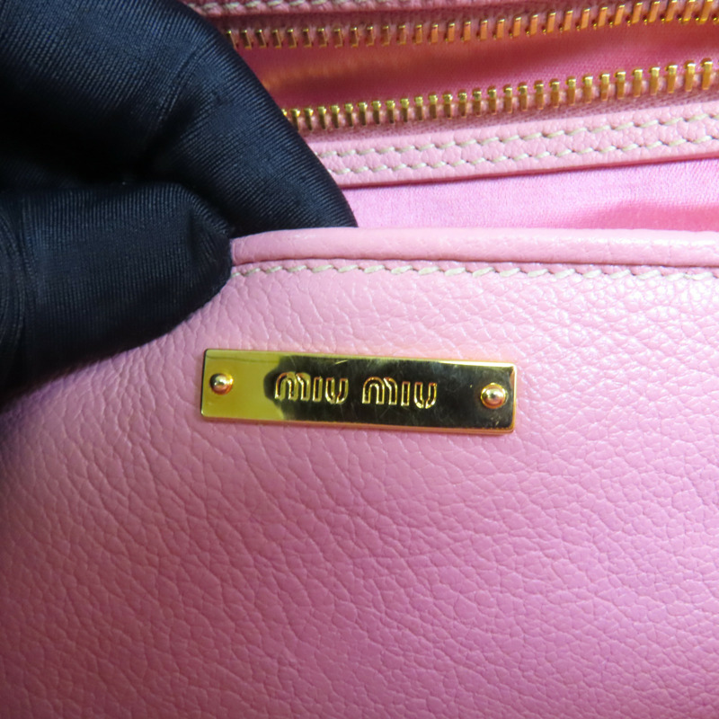 Miu Miu 牛皮皮革2 Way Shoulder手挽肩背兩用袋-9