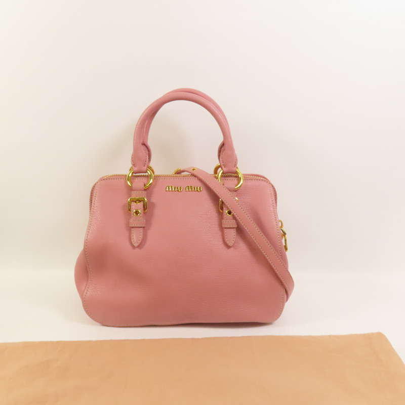 Miu Miu 牛皮皮革2 Way Shoulder手挽肩背兩用袋-10