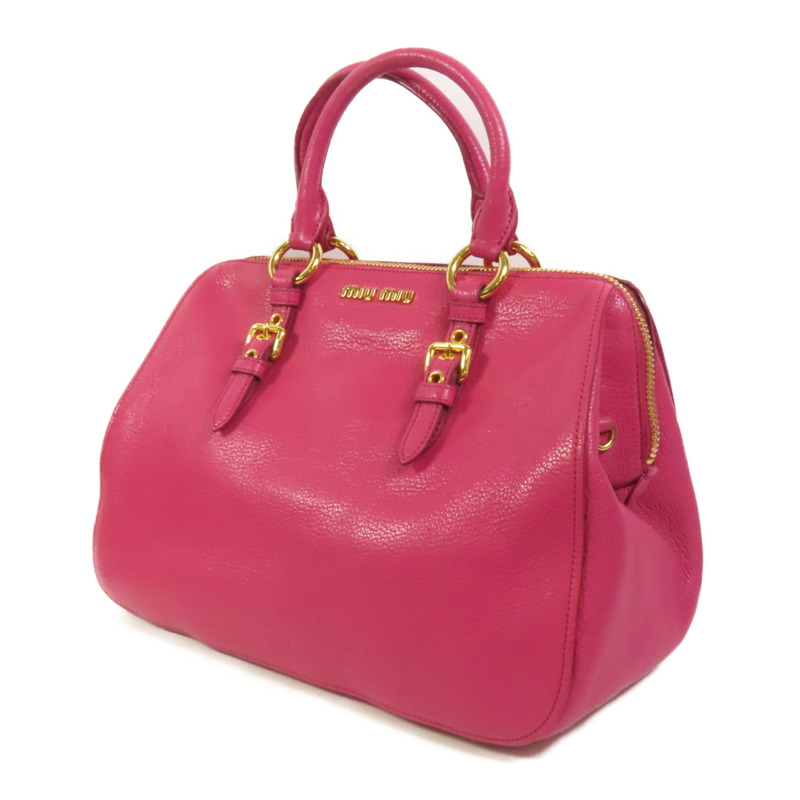 Miu Miu 牛皮皮革2 way Shoulder手挽肩背兩用袋-2