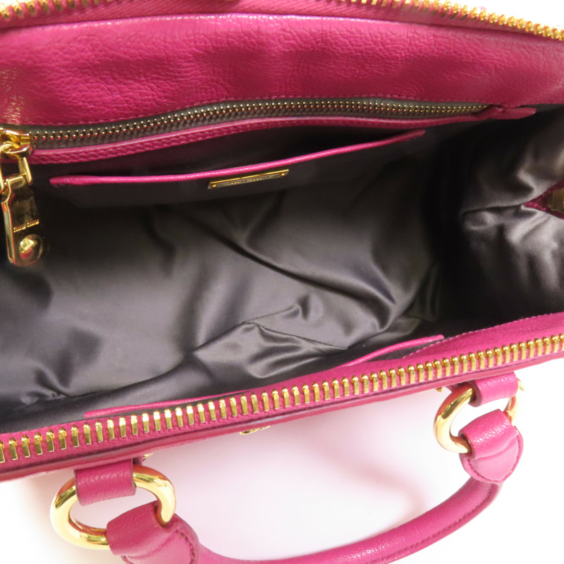 Miu Miu 牛皮皮革2 way Shoulder手挽肩背兩用袋-4