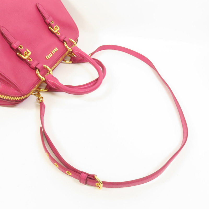 Miu Miu 牛皮皮革2 way Shoulder手挽肩背兩用袋-5
