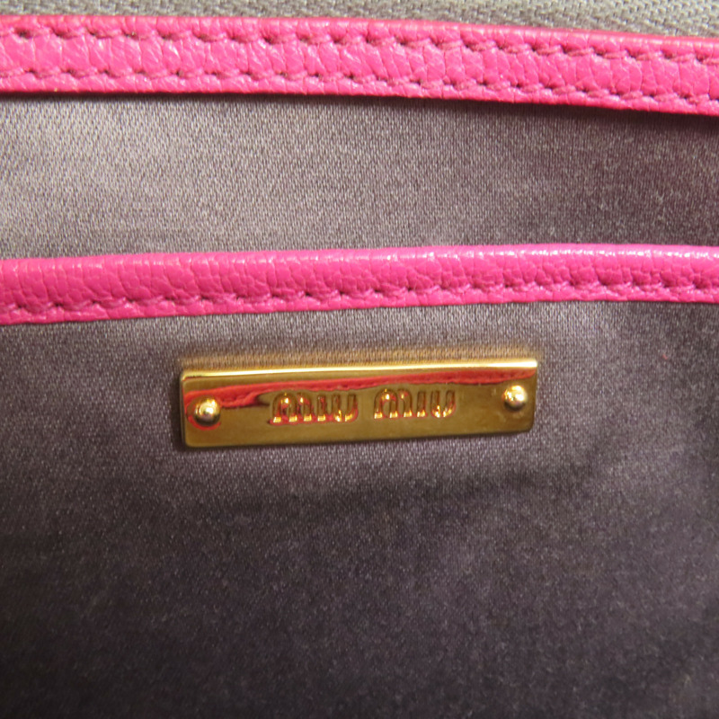 Miu Miu 牛皮皮革2 way Shoulder手挽肩背兩用袋-8